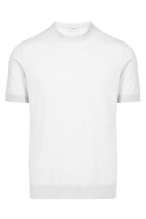 T-shirt in maglia di seta e cotone bianco PAOLO PECORA | A010F2001102